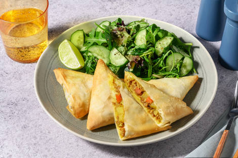 Fragrant Double Pork & Veggie Filo Curry Puffs