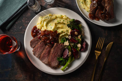 Lammeculotte og rødvinssauce