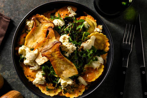 Gefüllte Girasoli mit Büffelmozzarella