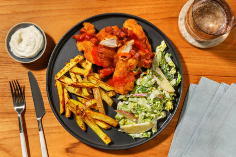 Crispy Chicken Tenders and Buffalo Style Chorizo Sauce