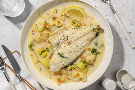 Filetto di branzino e patate in umido alla svedese