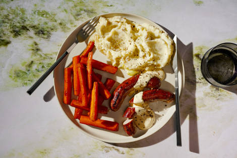 Chicken and Belgian Style Stoemp aux Poireaux
