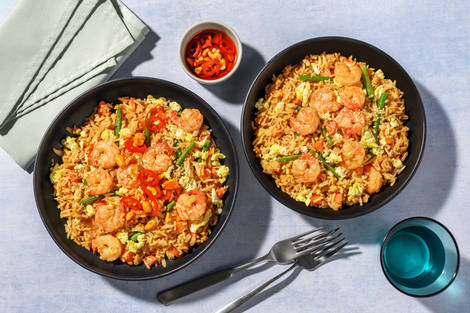 Prawn Fried Rice with DIY Chilli Crisp with Irish Chicken