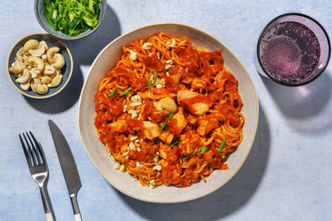 Wok peps de nouilles, poulet & cajous