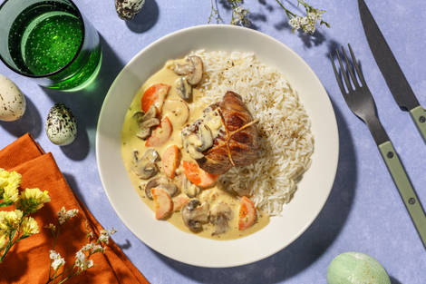 Paupiette de veau & sauce moutarde crémeuse