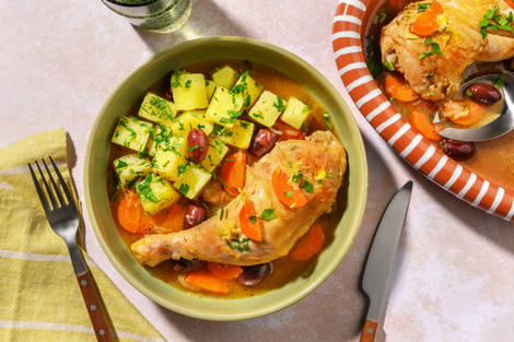 Tajine marocain au poulet & olives