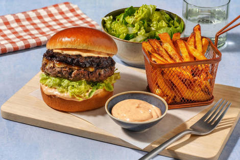 Burger au cheddar & mayo fumée