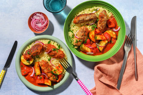 Kjøttdeigköfta i tomatsaus med couscous