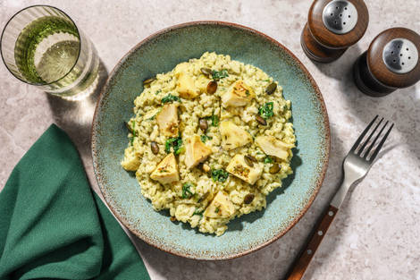 Risotto vert pecorino AOP & épinards