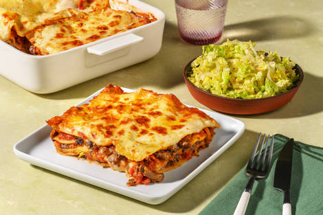 Lasagne végé : champignons, carotte & origan