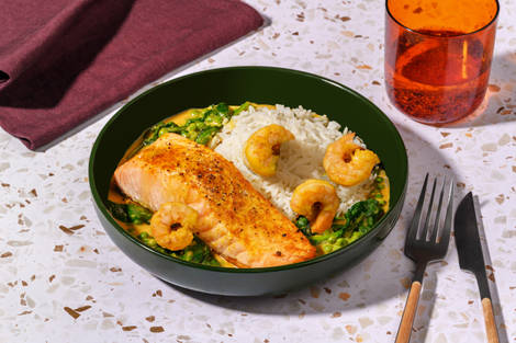 Spiced Salmon and Prawn Tikka Masala