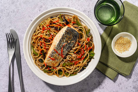 Quick and Easy Salmon Noodle Bowl