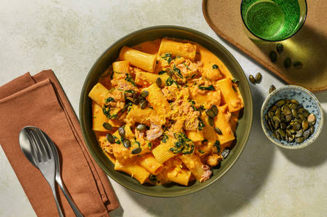 Fusilli complets aux thon-épinards sauce curry