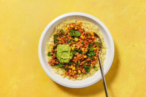 Chipotle Bowl : porc haché épicé & guacamole