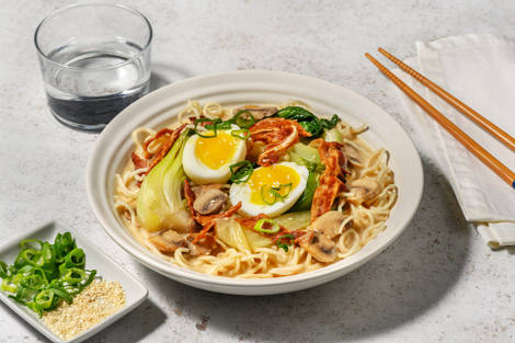 Soupe de nouilles au porc & pak choï