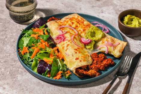 Taquitos porc haché, guacamole & gouda