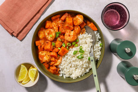 Mijoté jamaïcain : crevettes & patates douces