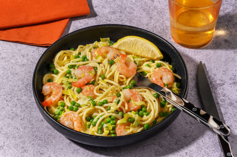 Simple Lemon and Prawn Linguine