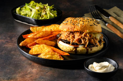 Le PPB : Pulled Pork Burger au cheddar