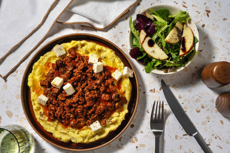 Deconstructed Greek Style Lamb Shepherd's Pie 