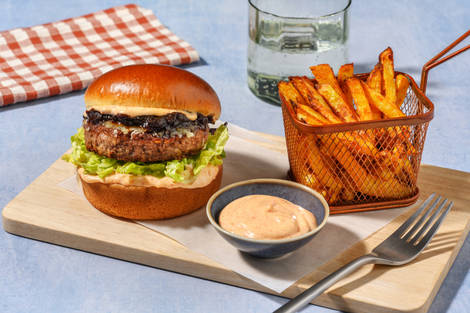 Burger veggie au cheddar & mayo fumée