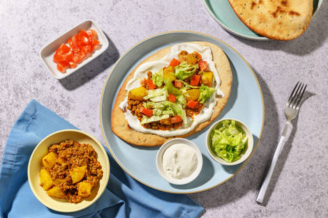 Lean Beef and Potato Kheema Naans