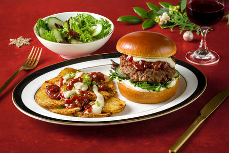 Raclette-Burger mit Bio-Rinderhack