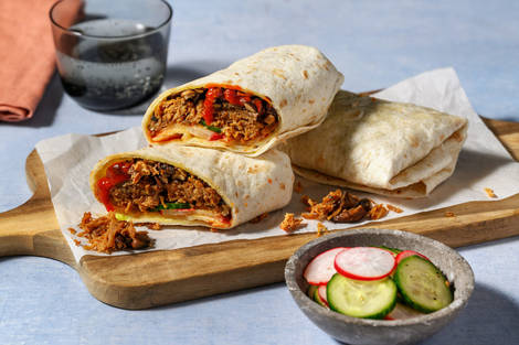 Taiwanese-inspired Pulled Pork and Mushroom Wraps with Tofu