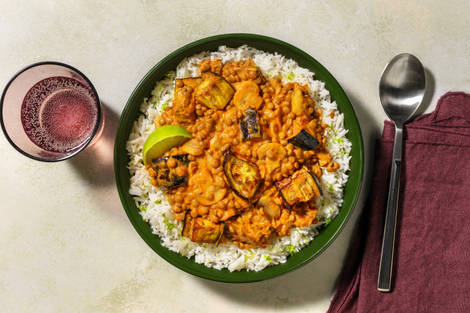 Creamy Aubergine and Lentil Curry