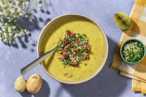 Omas Klassiker: Käse-Lauch-Suppe mit Hackfleisch