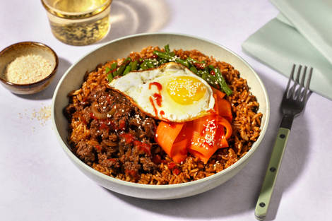 Bulgogi Lean Beef Bibimbap and Fried Egg