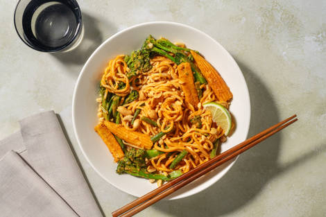 Chicken Peanut Noodle Stir-Fry