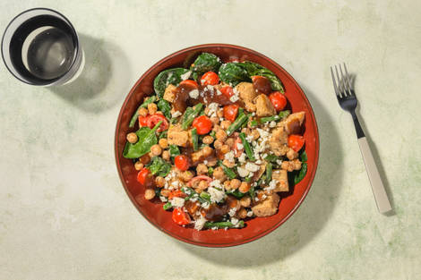 Quick Curried Roasted Chickpea and Chicken Salad