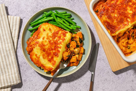 Korma Spiced Chicken and Butternut Squash Pie