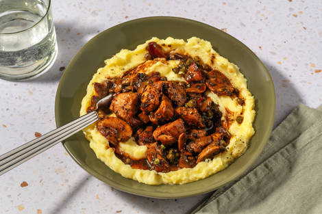 Red Wine Double Chicken and Mushroom Stew