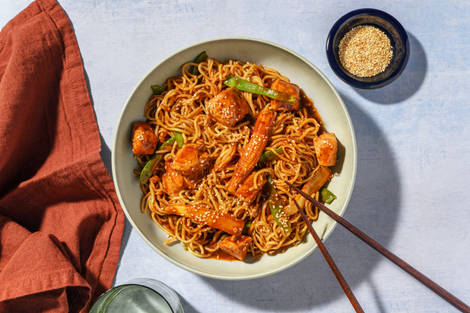 Stir-Fried Hoisin Double Chicken Noodles