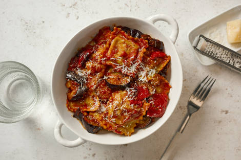 'Nduja Stuffed Tortelloni in Red Wine & Oregano Sauce