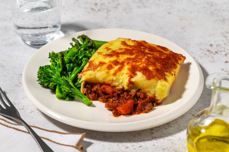 Chermoula Spiced Red Wine Beef Cottage Pie