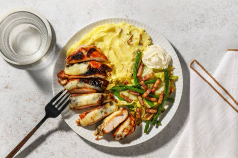 Cheese and Caramelised Onion Pork Steak