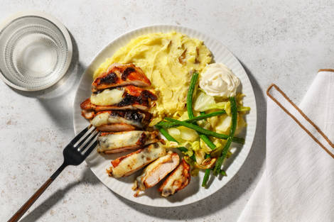 Cheese and Caramelised Onion Pork Steak