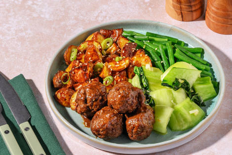 Glasierte koreanische Fleischbällchen