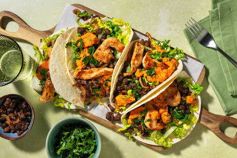 Fajita-Tacos mit Bio-Hähnchen