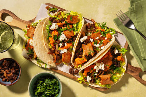 Fajita-Tacos mit selbst gemachter Salsa Roja & extra Bio-Feta