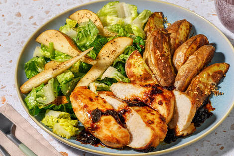 Bio-Hähnchen in Honig-Soja-Glasur