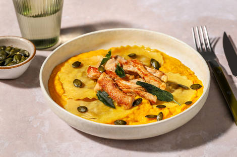 Girasoli in Hokkaido-Soße mit extra Bio-Schwein