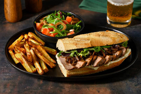 Truffle Sirloin Steak Sandwich and Frites