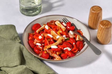 One-Pan Rote Beete-Gnocchi mit Schweinelachs