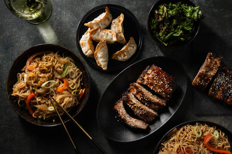 Chinese Style Feast: Szechuan Pork Ribs and Hoisin Noodles