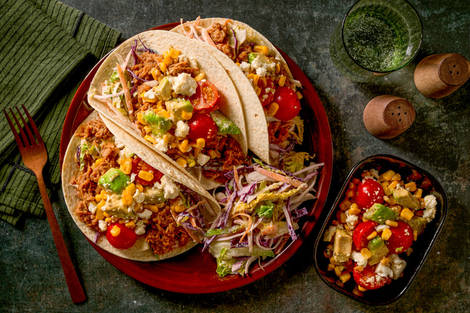 Chipotle Pulled Beef Tacos and Charred Corn Salsa