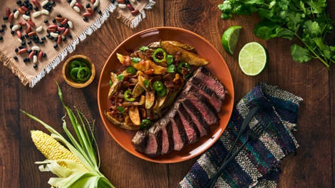 Peruvian Lomo Saltado Double Striploin Steaks